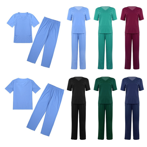 Blue Medical Scrub Suit 2 pcs