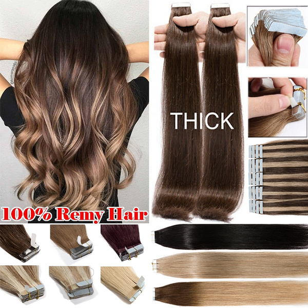 Tape In 20PCS 100% Real Remy Human Hair Skin Weft Extensions Long Seamless Hair Weft 16 Tape In 20PCS 100% Real Remy Human Hair Skin Weft Extensions Long Seamless Hair Weft 16