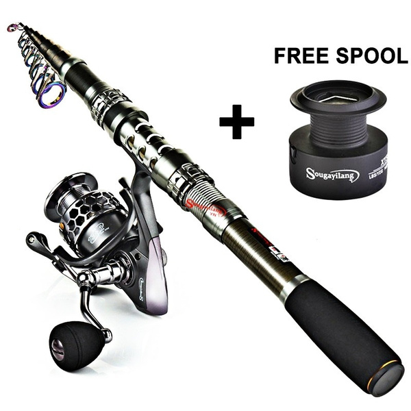 Fishing Rod and Reel Portable Telescopic Fishing Pole Spinning