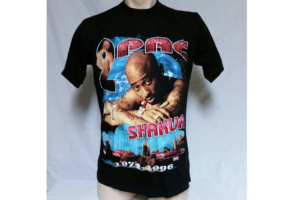 VTG 90s Tupac T Shirt Original Rap Tee 2pac Shakur Bay Club Double