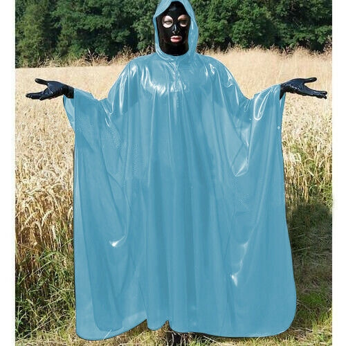 Rubber sales hooded raincoat