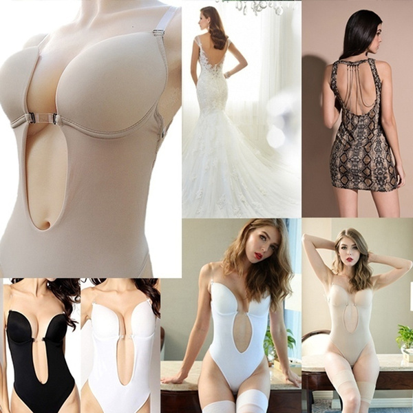 Backless Bra Seamless U-shaped Deep V Underwear for Wedding Party Dress  Accrssories