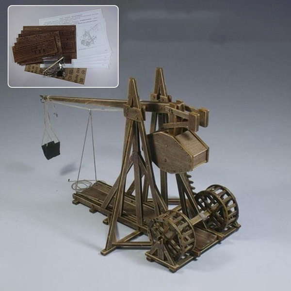 Wooden Assemble Trebuchet Precision Model Children Educational Toy Home Decor ' 