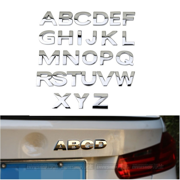3d Car Sticker Auto Decal Word Letter Chrome Emblem Car Body Decoration LC