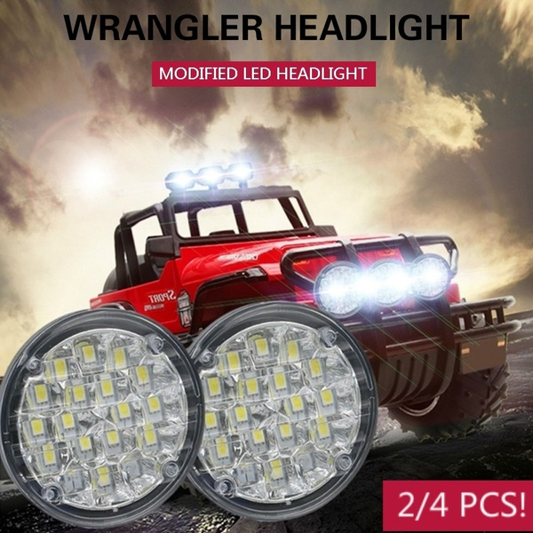 2/4pcs 12V 18LED Round Car Fog Lamp Driving DRL Daytime Running Bright