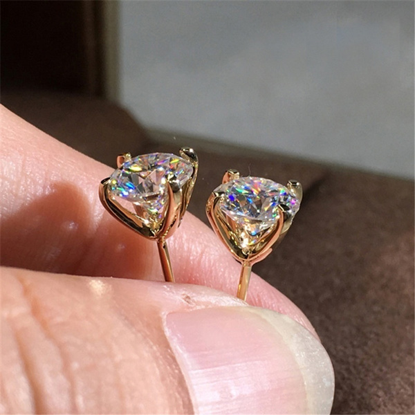 Moissanite gold deals earrings