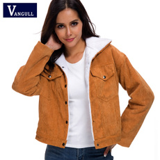 Turn-down Collar, cute, Fashion, Outerwear