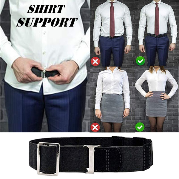 Adjustable Near Shirt-Stay Best Shirt Stays Black Tuck It Belt