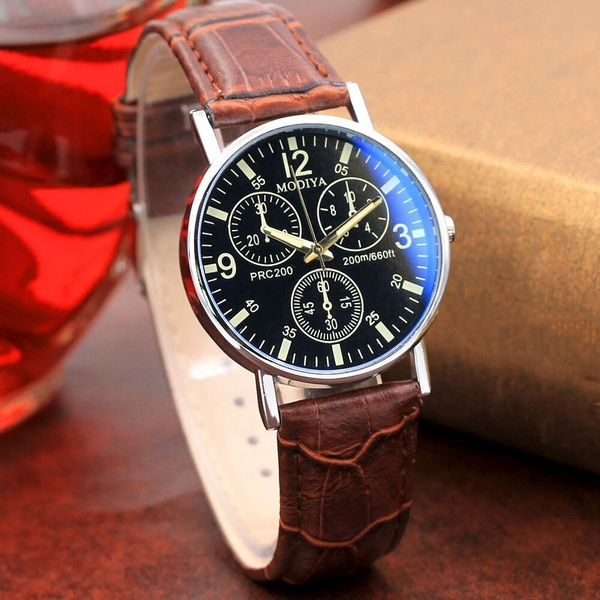 Amazon.com : Watches Men Luxury Brand Men Sports Watches Quartz Men's  Leather Band Watch : Sports & Outdoors