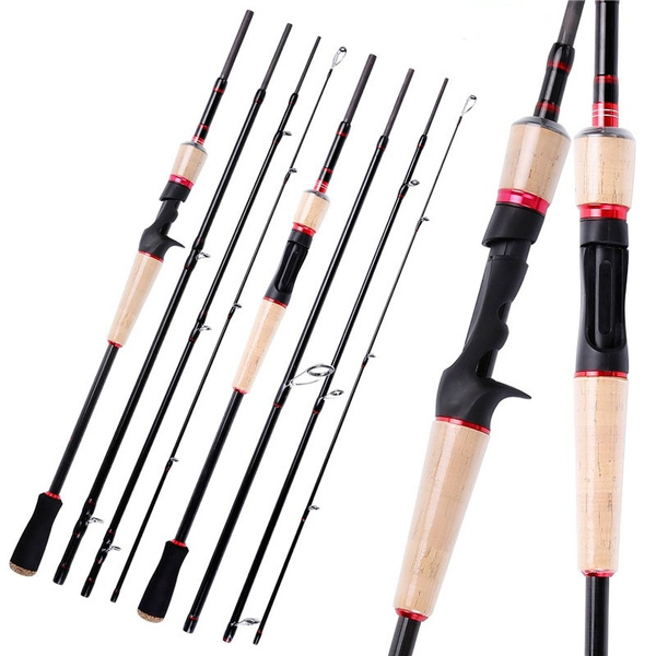 Carbon Fiber Spinning Casting Rod Pole Saltwater Freshwater Travel Fishing Rods 