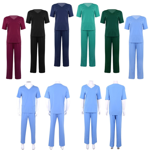 Medical Nursing Men Women Solid Scrub 