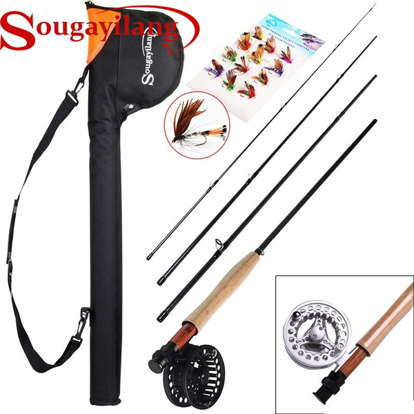 Fly Fishing Rod Set 2.7M 5/6 Fly Rod and Reel Combo and Tube Bag Lures