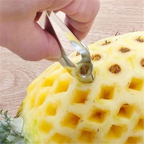 Useful Pineapple Eye Peeler Kitchen Stainless Steel Seed Remover Cutting Clip