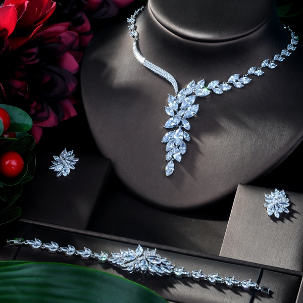 cz diamond bridal set