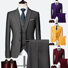 businesssuit, purple suits for men, Plus Size, slim