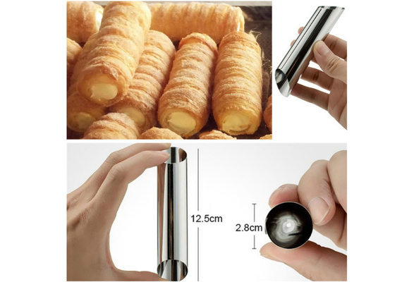 20pcs Stainless Steel Cannoli Tubes Cream Shells Horn Mould Pastry Baking Mold