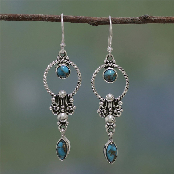 Boho mixed Metal Chain Beaded Earrings - Bits off the Beach