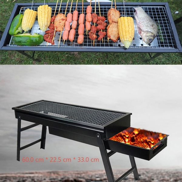 BBQ Barbecue Grill Folding Portable Charcoal Stove Camping Outdoor