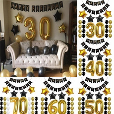 happybirthday, gold, birthdayballoon, 60thbirthdaydecoration