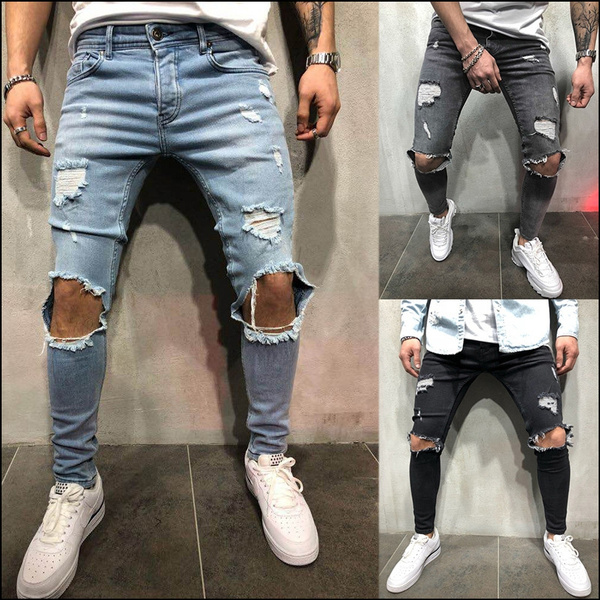 Knee Skinny Fit Casual Street Fashion 