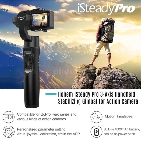 Hohem Isteady Pro 3 Axis Handheld Stabilizing Gimbal Support Motion Timelapse App Remote Control Built In 4000mah Battery For Gopro Hero 6 5 4 3 For Sony Rx0 For Sjcam Yi Cam Action Camera And More