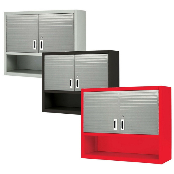 Locking metal clearance wall cabinet