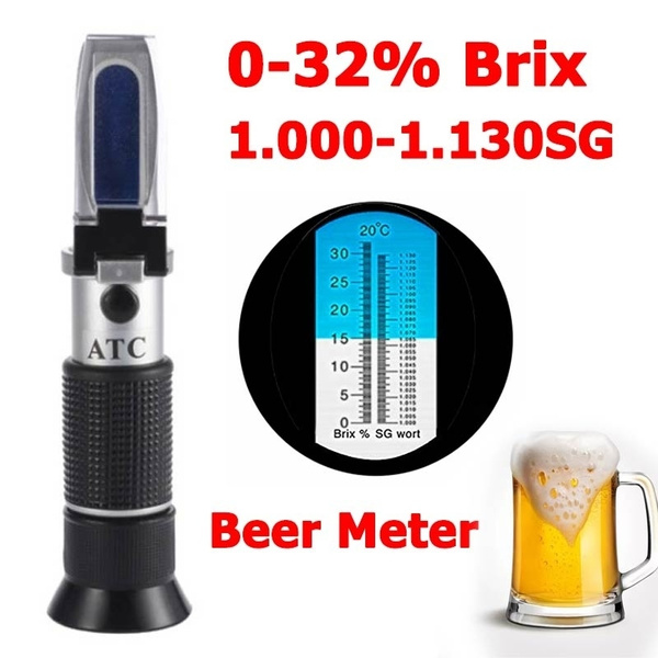 Hand Held Brix Refractometer For Sugar Beer Brix Test Optical 0-32% ...