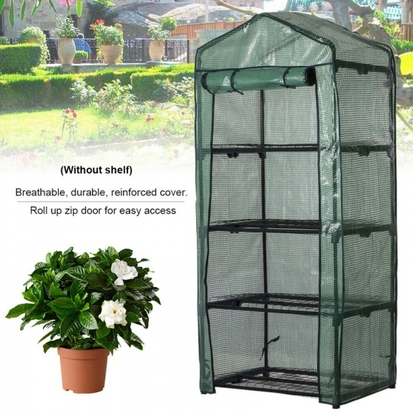 4 Tier Plastic Garden Greenhouse Replacement Covers With Reinforced Cover Without Shelf Wish 4 Tier Plastic Garden Greenhouse, How To Cover Garden With Plastic