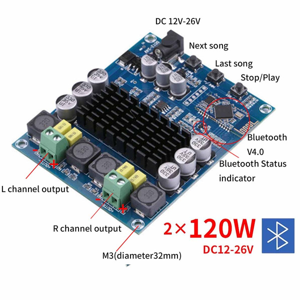 Case TPA3116D2 120W*2 Bluetooth 4.0 Audio Receiver Digital Amplifier Board 