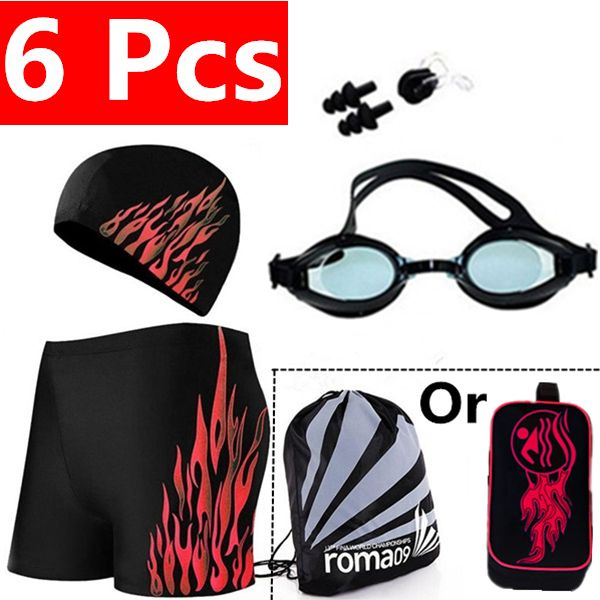 Fashion Summer Swimming Suit for Men Swimming Goggles and Bathing Cap