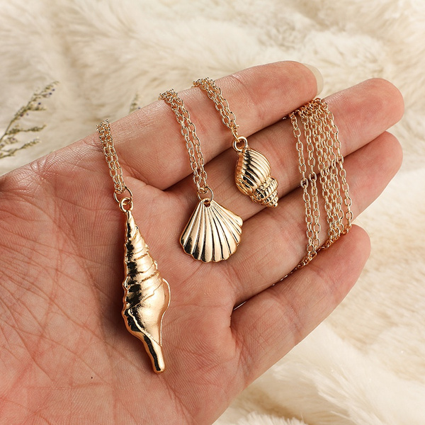 Bohemian hot sale seashell necklace