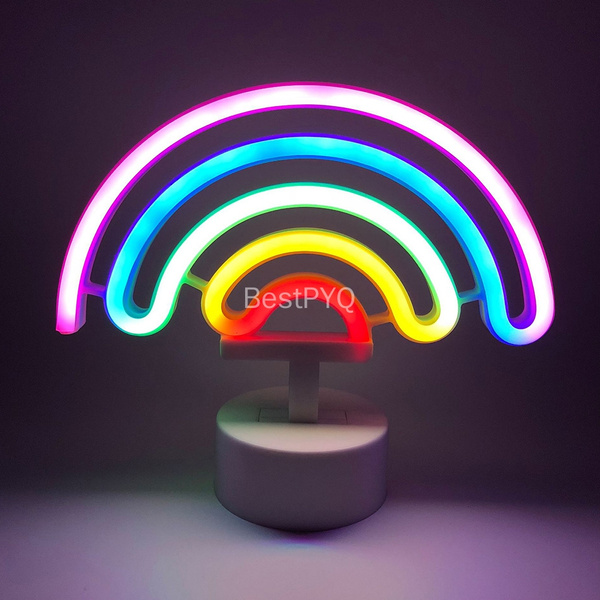 LED Rainbow Neon Sign Light Lamp for Home Dorm Decor Rainbow Decor