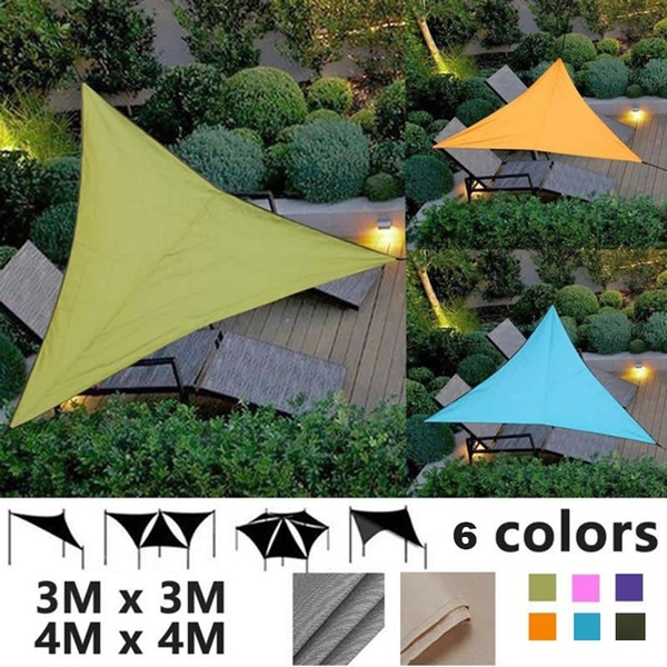 Simple Gazebo Canopy Outdoor Triangular Uv Garden Sun Shade Sail Combination Net Waterproof Triangle Sun Sail Tent Camping Awning Canopy Wish