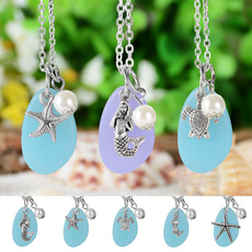 Sea Glass Jewelry, beachglassnecklace, Jewelry, Glass