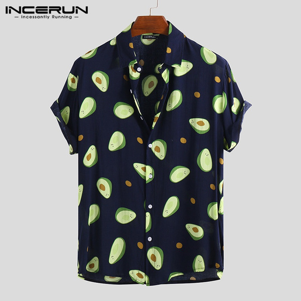 Men's Short Sleeve Shirt Avocado Shirt 