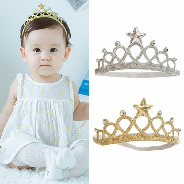 1Pc Cute Korean Version Princess Headband Children'S Hair Band Lovely Baby  Crown Shape Hairband Infant Toddler Birthday Photography Prop Headdress |  Wish