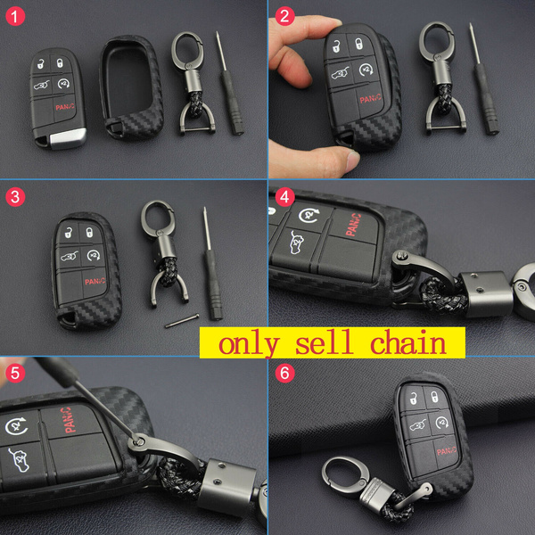 Car Key Leather Case Pouch Remote Keychain Key Bag Holder Organizer ...