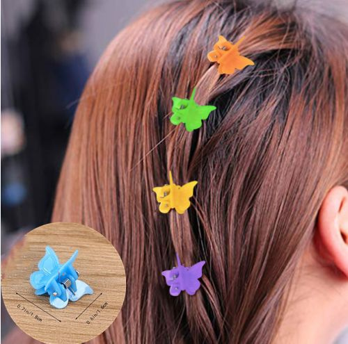 100Pcs Butterfly Hair Clips Claw Barrettes Mini Jaw Clip Hairpin for Women Girls