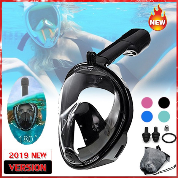 Many colors! FULL FACE SILICON SNORKEL MASK 
