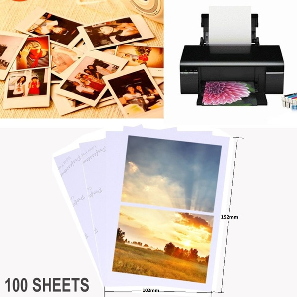 100 Sheets High Gloss Waterproof 2R 3R 4R Photo Paper For Inkjet