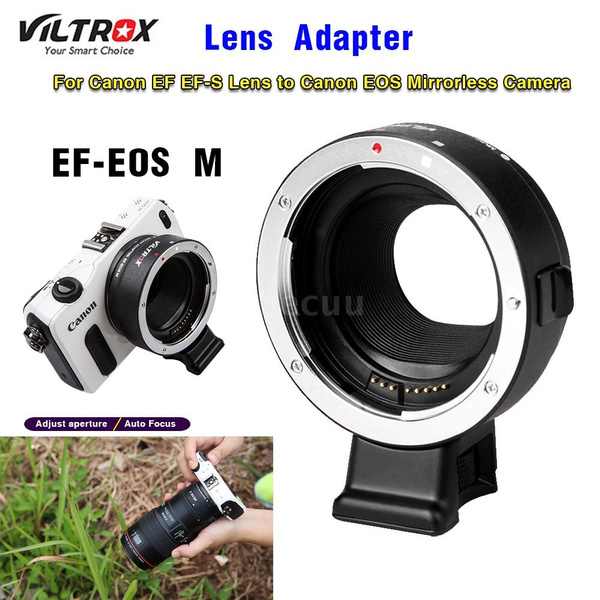 VILTROX EF-EOS M Lens Mount Auto Focus Adapter for Canon EOS (EF/EF-S)  D/SLR Lens to Canon EOS M (EF-M Mount) Mirrorless Camera Body EOS M100 M50  M3 M10 M6 M5
