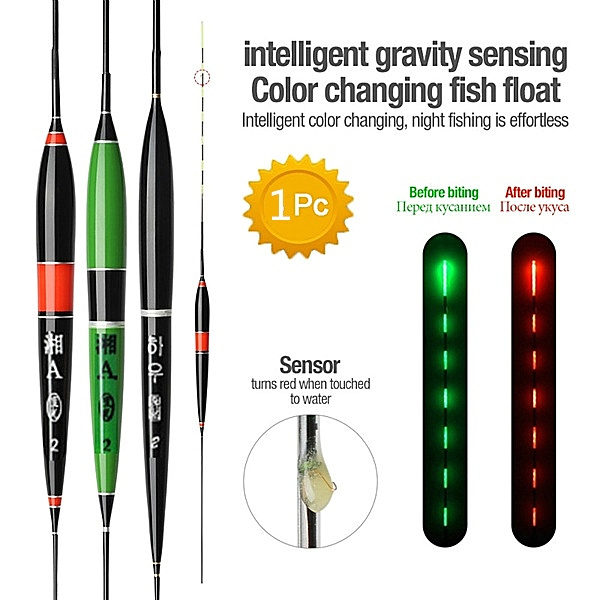 Smart Fishing Float LED Light Night Luminous Fishing Floats Remind Automatically 
