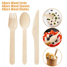 Forks, disposablecutlery, Wooden, Dessert