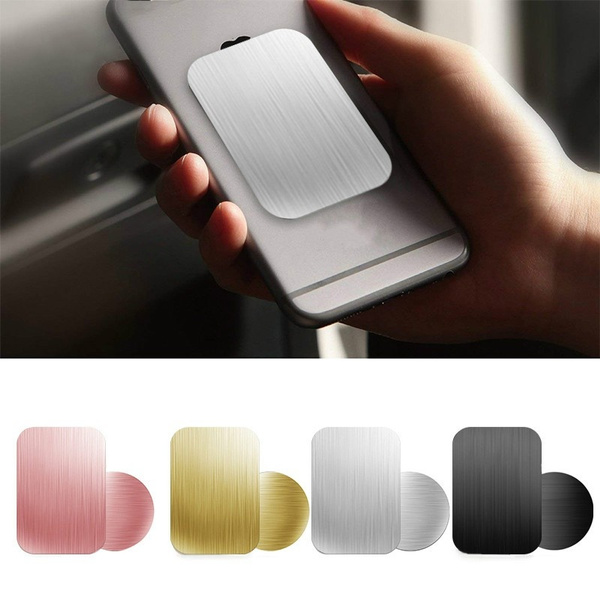 4Pcs/Set Replacement Adhesive Metal Plate for Car Cell Phone