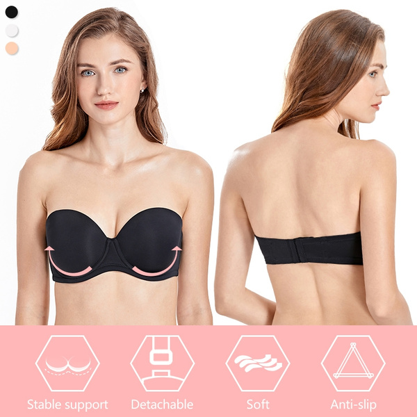 Plus Size Strapless Bra for Women Invisible Bras Bandeau Seamless