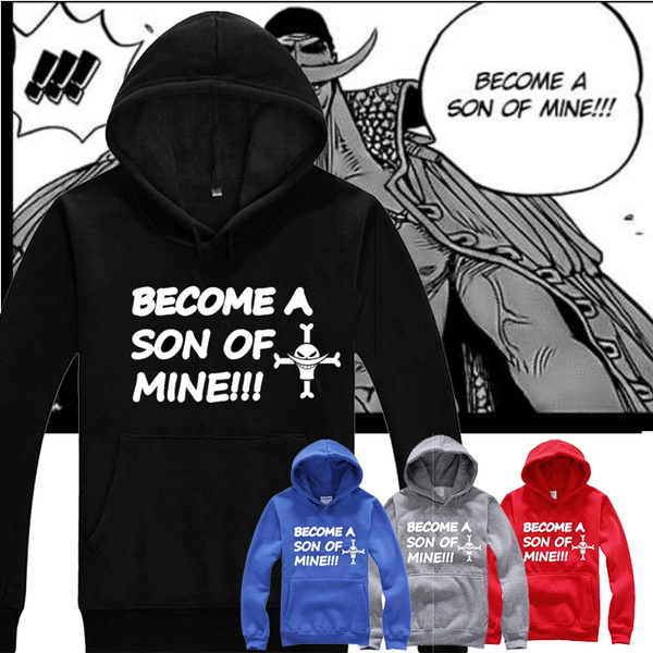 Anime One Piece Hoodie Cosplay Custom Edward Newgate Become A Son Of Mine Pullover Wish