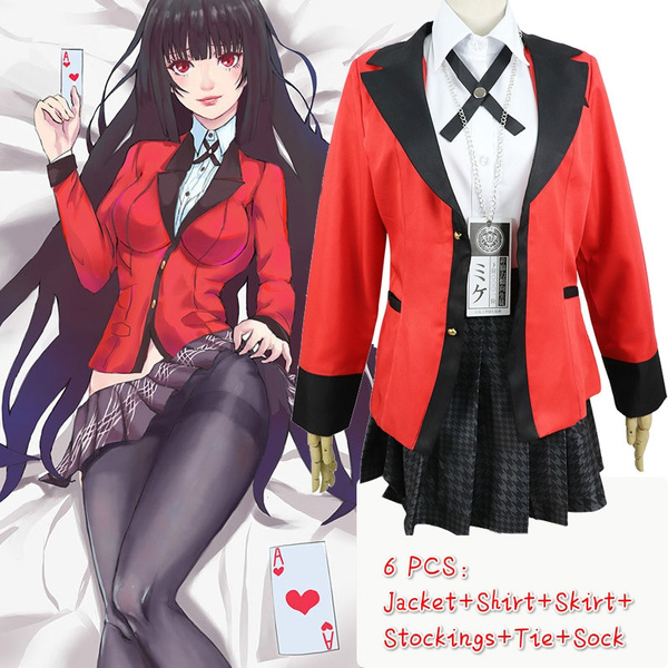 Anime Kakegurui Yumeko Jabami Cosplay Costumes Girls Uniform