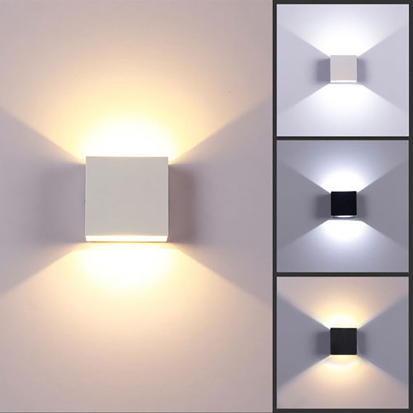 5X 6W Modern COB LED Wall Light Up Down Cube Indoor Outdoor Sconce Lighting Lamp 