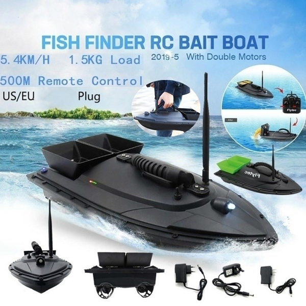 Outdoor 500M Remote Control Boat Fish Lure Boat Fishing Tool Bait Casting  Yacht Smart RC Bait Boat Toys Dual Motor Fish Finder Ship Boat 2.4GHz  Remote