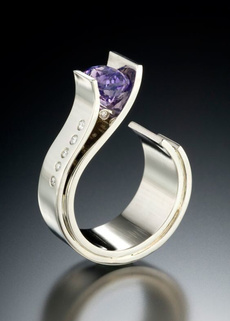 Exquisite fashion modern amethyst inlaid fashion ring women's  color zircon ring bride engagement wedding ring gift for lovers women's fashion jewelry size US5-11